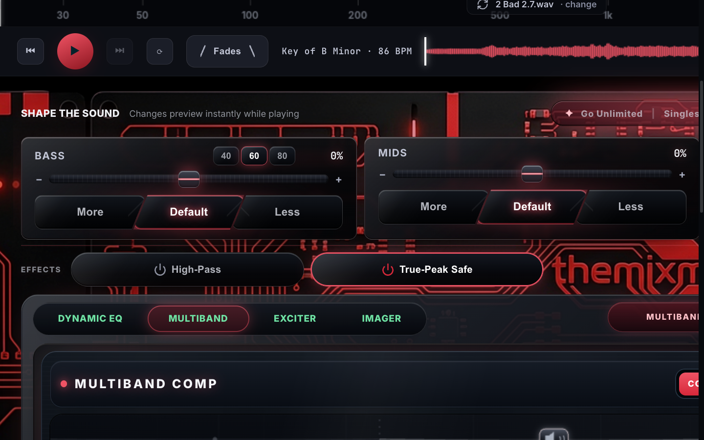 Multiband compressor
