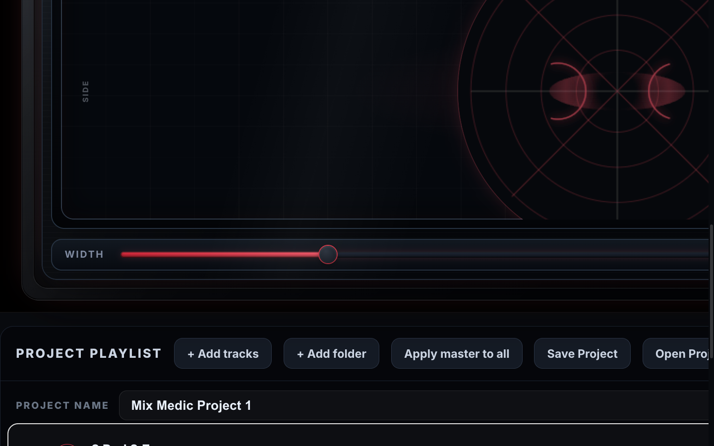 Playlist panel